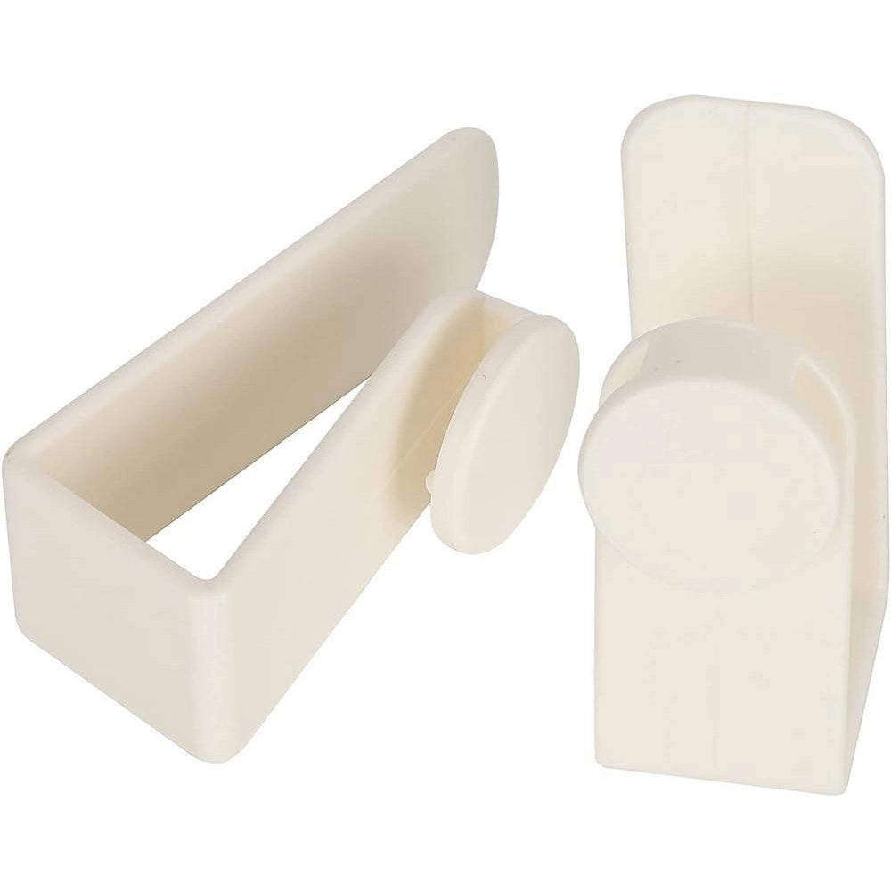 Trade Shop - Set 2pz Ganci Per Porta Armadio Portatili Per Appendere Oggetti Casa Bianco 87359 -
