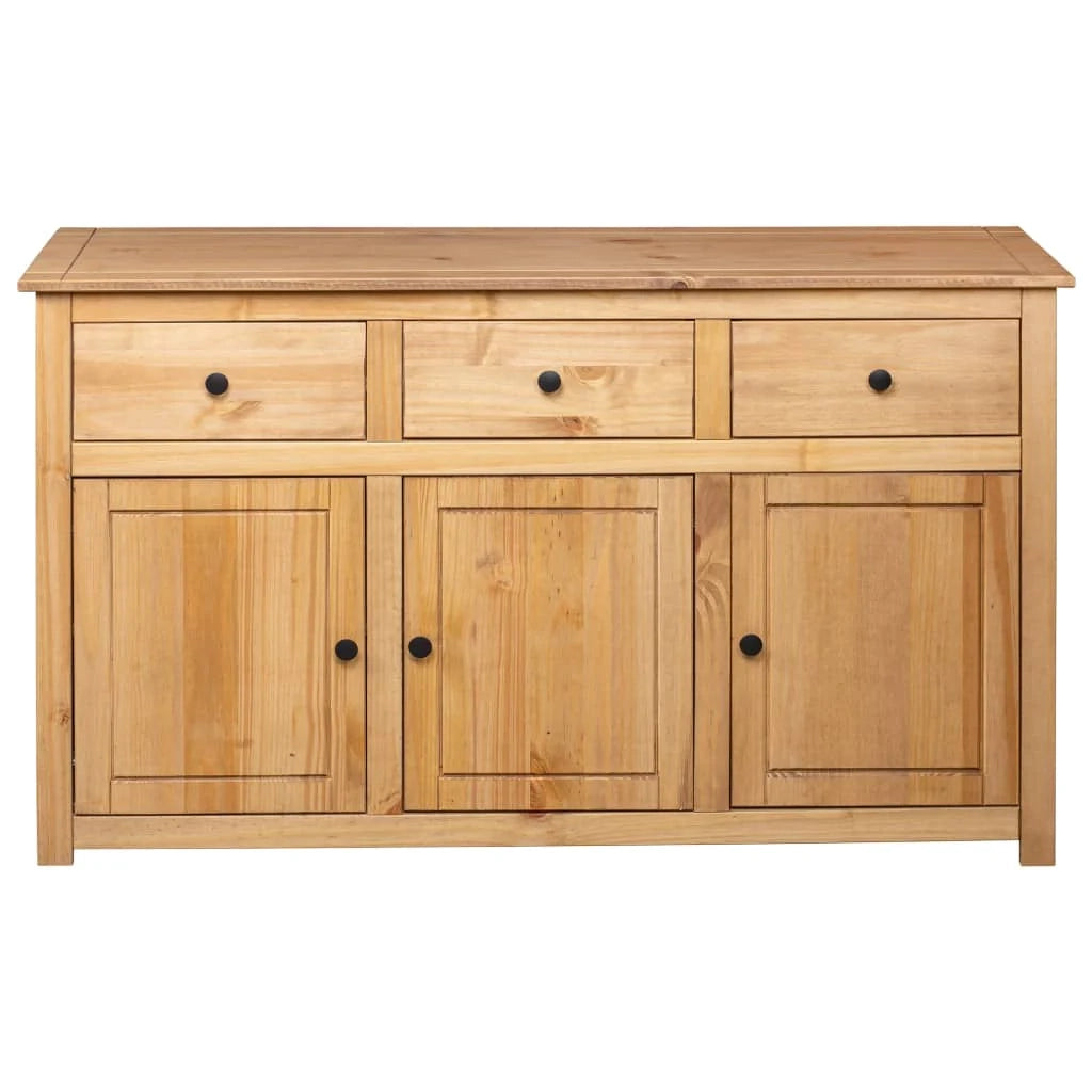 Buffet credenza cassettiera armadio mobile contenitore organizer per cucina soggiorno salotto 135 x 40 x 80 cm Pino massiccio assortimento marrone Panama 02_0029547