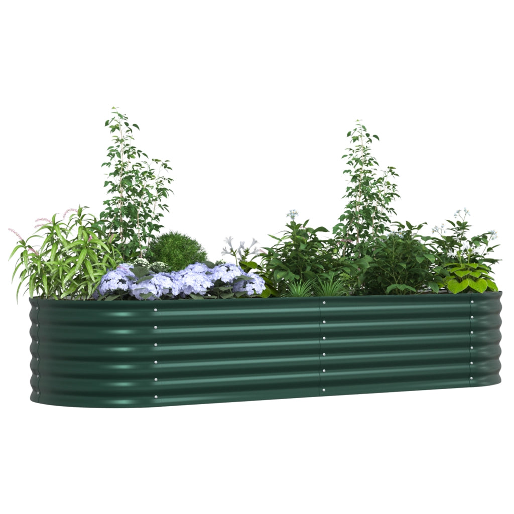 Lettiera da giardino Verde 240x80x44 cm Acciaio zincato