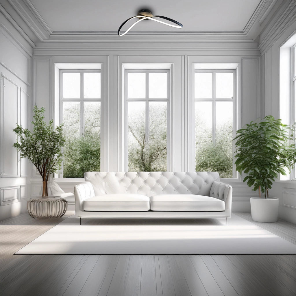 Plafoniera LED moderna Infinity nera 21W 4000K Milagro