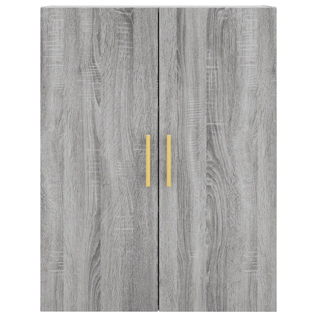 vidaXL Mobili a Parete 2 pz Grigio Sonoma 69,5x34x90 cm