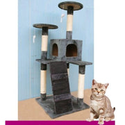 Trade Shop - Tiragraffi Per Gatti Albero Parco Giochi Gioco Tira Graffi Gatto H120 Cm -