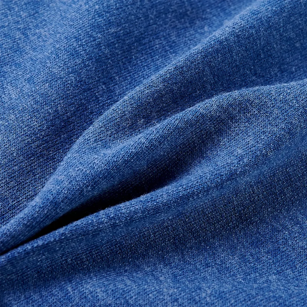 Felpa con Cappuccio e Cerniera per Bambini Blu Scuro MÃ©lange 92