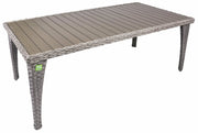 Tavolo da Giardino Esterno Struttura Acciaio Polyrattan Imperial Enrico Coveri Colore principale: Whisher (marrone chiaro), Dimensione: 90 x 140 cm