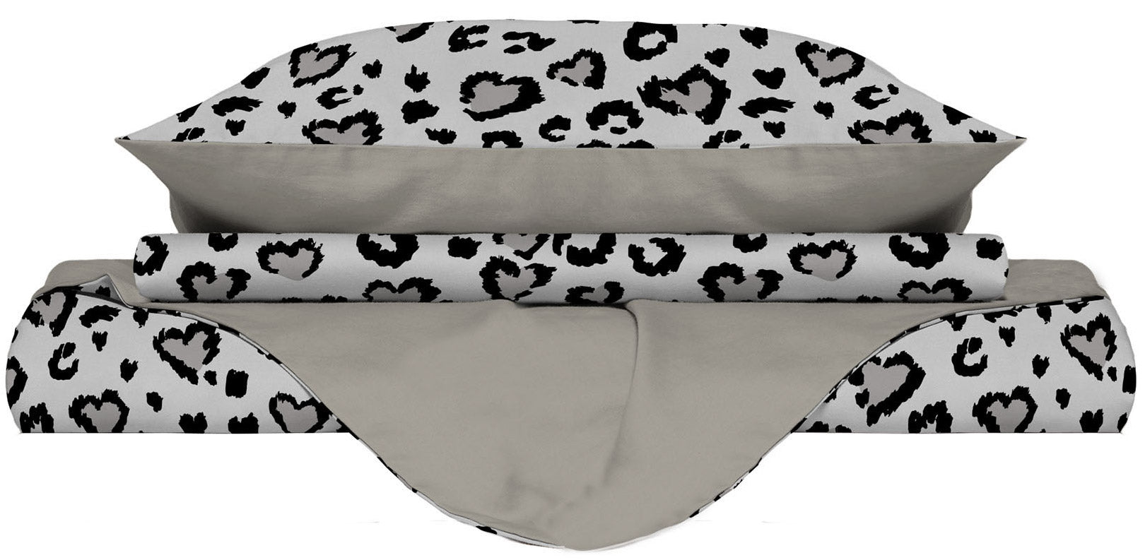 Copripiumino 1 Piazza e Mezzo con Federe Stampato in Microfibra Ingrid