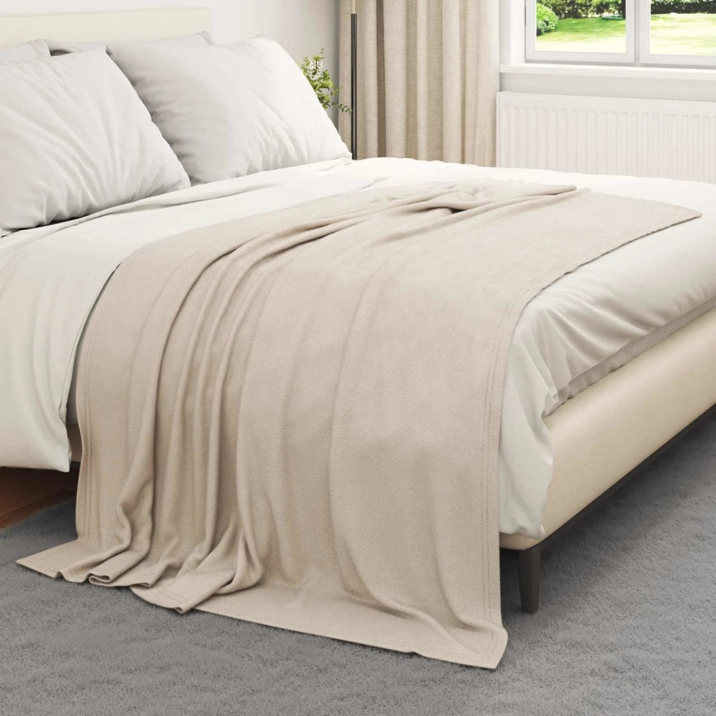 Coperte da Pile 6 pcs Beige 200 x 150 cm Panno
