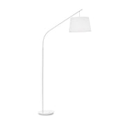 Piantana Industrial-Minimal Daddy Metallo Bianco 1 Luce E27