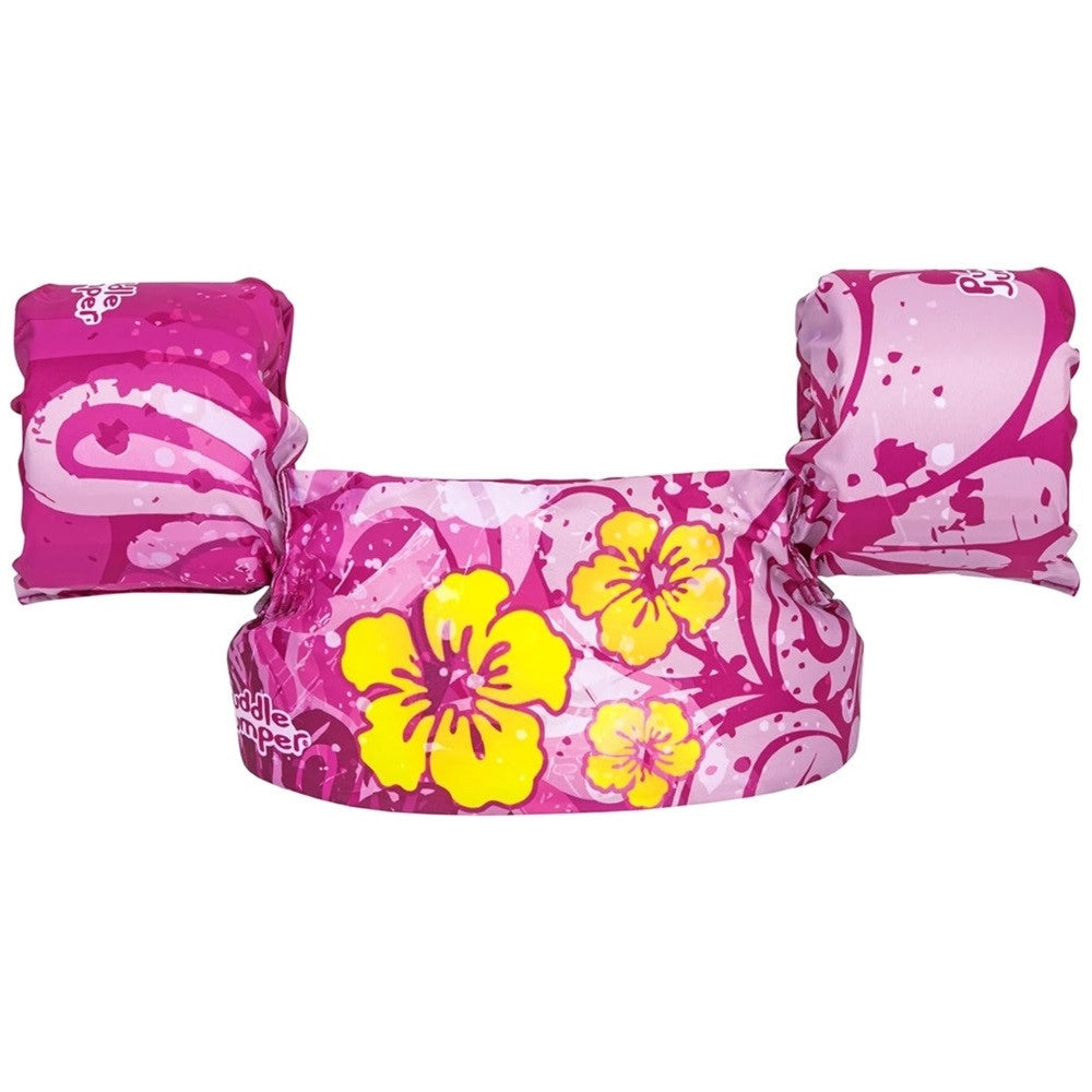 Trade Shop - Gilet Salvagente Per Bambini Fiori Tropicali Giubbotto Galleggiante Con Braccioli 90144 -