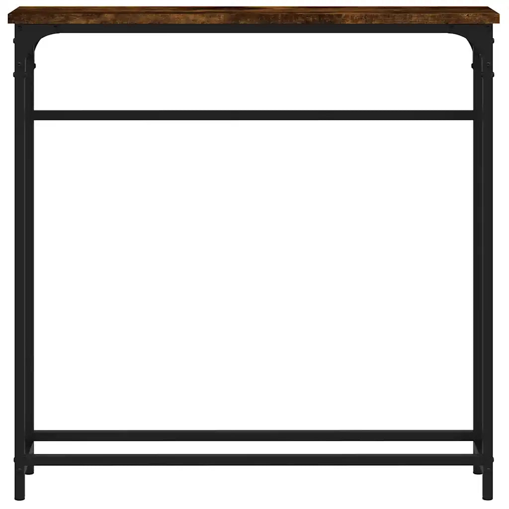 Tavolino Consolle Rovere Fumo 75x19,5x75cm in Legno Multistrato