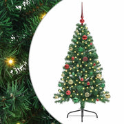 Albero di Natale Artificiale-Albero Natalizio con luci integrate Verde 150 cm 362357