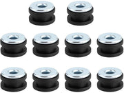 Set di Grommet di Gomma da 10 - Qualità Elevata Gomma/Acciaio - Adatto per Fairings di Motocicletta - Installazione Facile - Duraturo e Affidabile - Grommets per Motocicletta