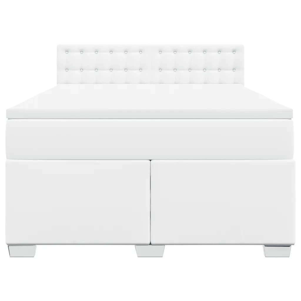 Giroletto a Molle con Materasso Bianco 160x200 cm in Similpelle 3286129