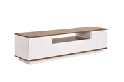 Porta TV in legno "Veramont" - 180 x 44 x 44 cm - Marrone scuro