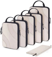 5 Blocchi di Imballaggio a Compressione – Set 2/4/6 – Leggero – Organizzatore di Spazio per Bagagli per Viaggi