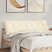 Cuscino per Schiena Crema 180 x 50 cm Tessuto in Cords 42014953