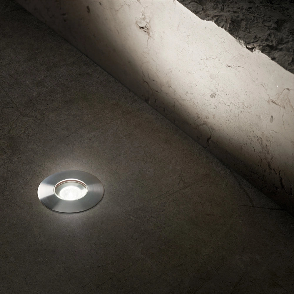 Calpestabile Moderno Rocket Mini Alluminio Cromo 1 Luce 2W 4000K Luce Naturale