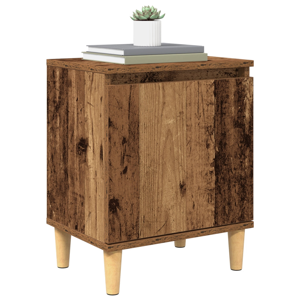 Comodino in Legno Vecchio Legno Vecchio Legno Massello di Recupero