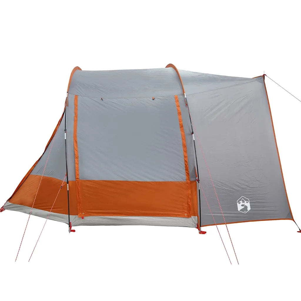 Tenda da Campeggio 2 Persone-Tenda per Escursionismo Grigio e Arancione Impermeabile 266954