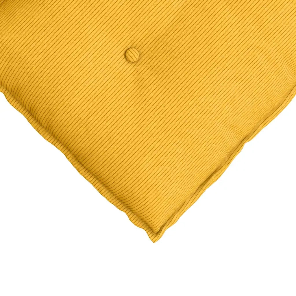 Cuscino per Schiena Giallo Chiaro 80 x 50 cm Tessuto in Cords 42014742