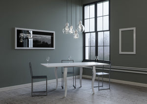 Tavolo Allungabile 90-180x90x78/80 cm Olanda Libra Bianco Frassino