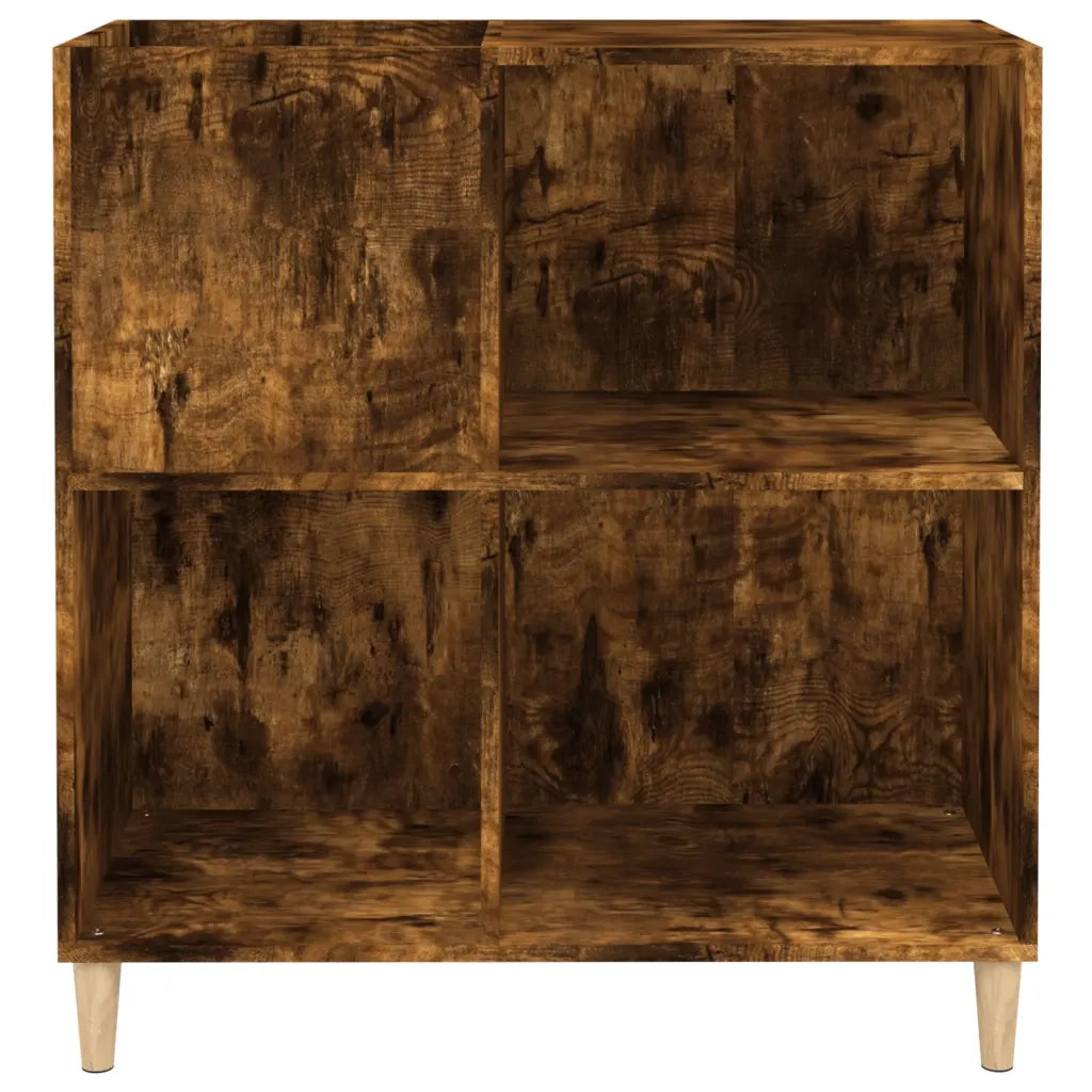 Mobile Porta Dischi Rovere Fumo 84,5x38x89 cm Legno Multistrato CFW9707845