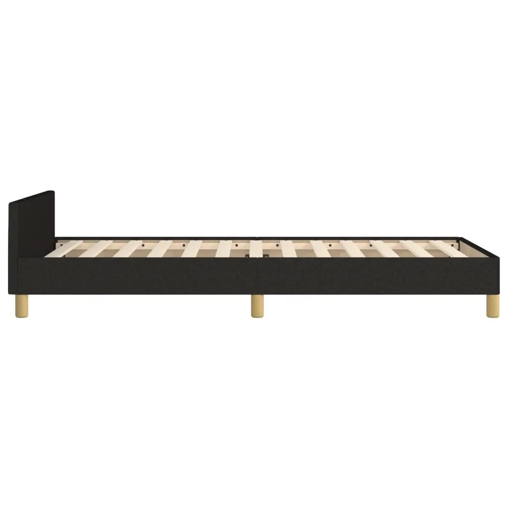 Giroletto senza Materasso Nero 90x190 cm in Tessuto