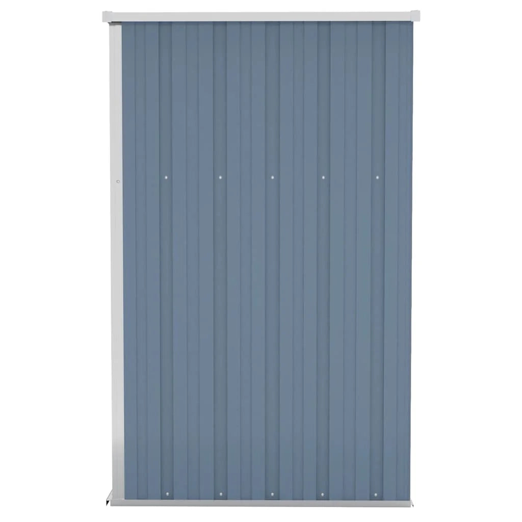 Casetta da giardino a parete 118 x 100 x 178 cm acciaio zincato grigio 02_0044056