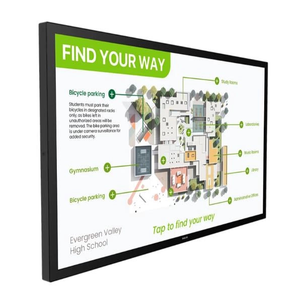 Philips 3000 series 55bdl3751t/00 visualizzatore di messaggi pannello piatto interattivo 138,4 cm (54.5") lcd wi-fi 450 cd/m² 4k ultra hd nero touch screen processore integrato android