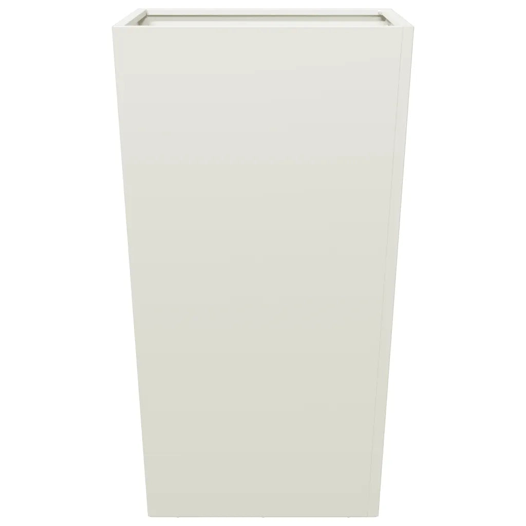 Fioriere da Giardino 2 pz Bianche 45x45x75 cm in Acciaio