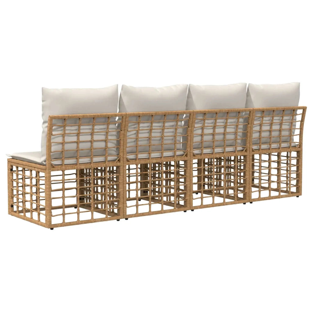 Divano da Giardino 4 Posti Senza Braccioli 4 pcs