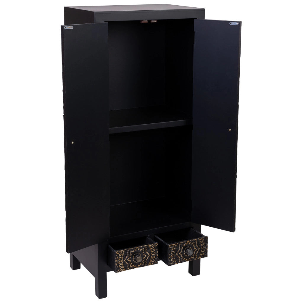 Armadio in legno con 2 cassetti e 2 porta 50x34,5x121h cm