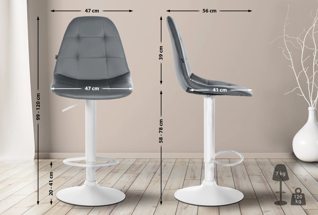 Sgabello bar Elmore ecopelle L 3
