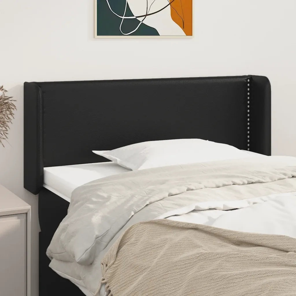 Testiera ad Orecchio-Testata con Orecchie Nera 93x16x78/88 cm in Similpelle 697903