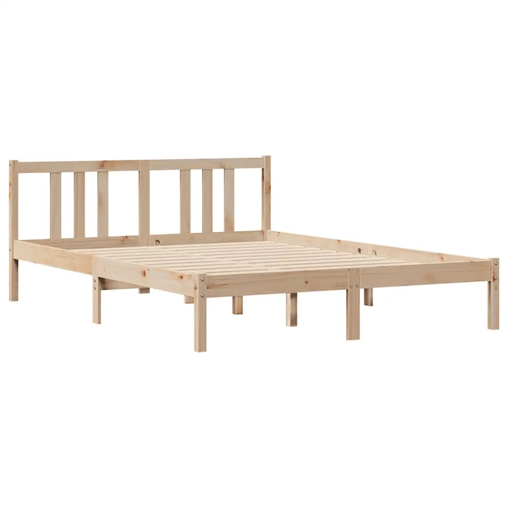 Letto senza Materasso 135x190 cm in Legno Massello di Pino 3301626