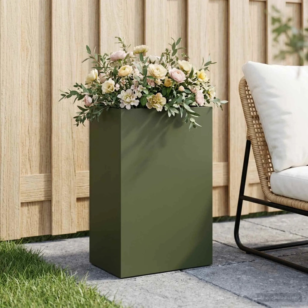 Vaso da giardino Verde Oliva 50 x 40 x 75 cm 8005672