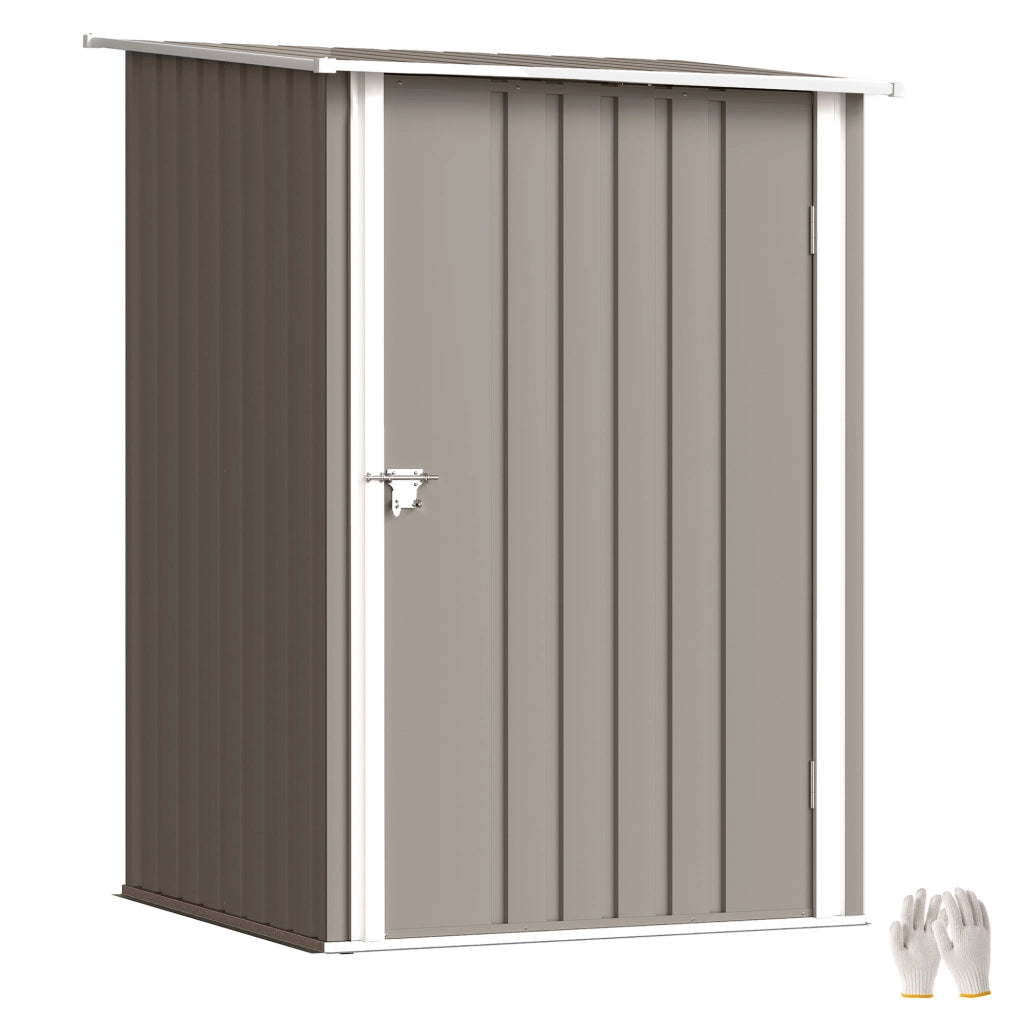 Casetta da Giardino in Acciaio ¨C zephmum ¨C Grigio 100x103x160 cm
