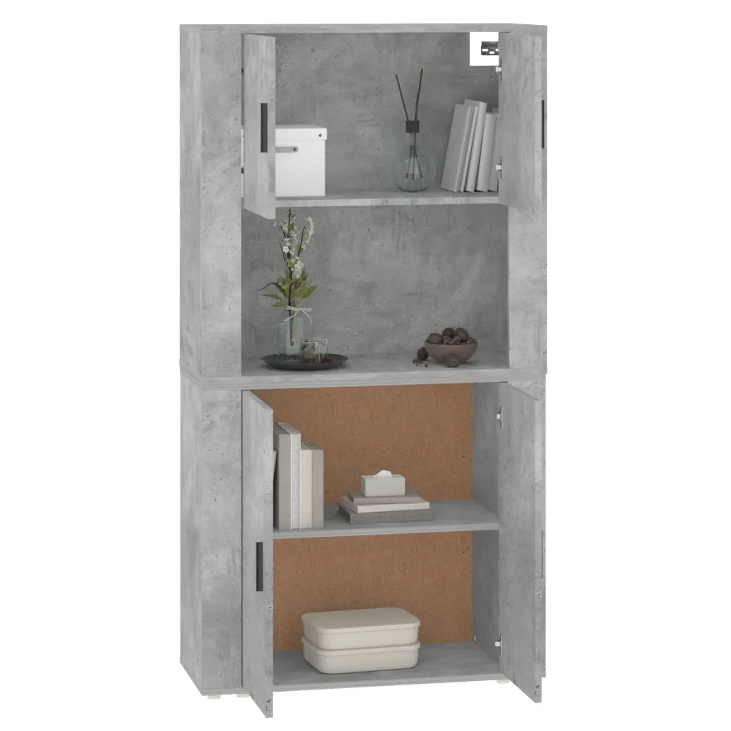 Credenza | Madia | Buffet da pranzo | Armadio da pranzo Grigio Cemento in Legno Multistrato
