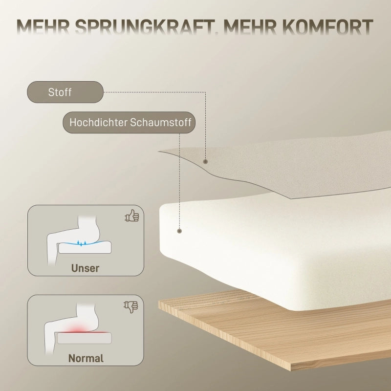 SEDIA DA UFFICIO Girevole 57x64x80-90 cm Crema con braccioli dorati