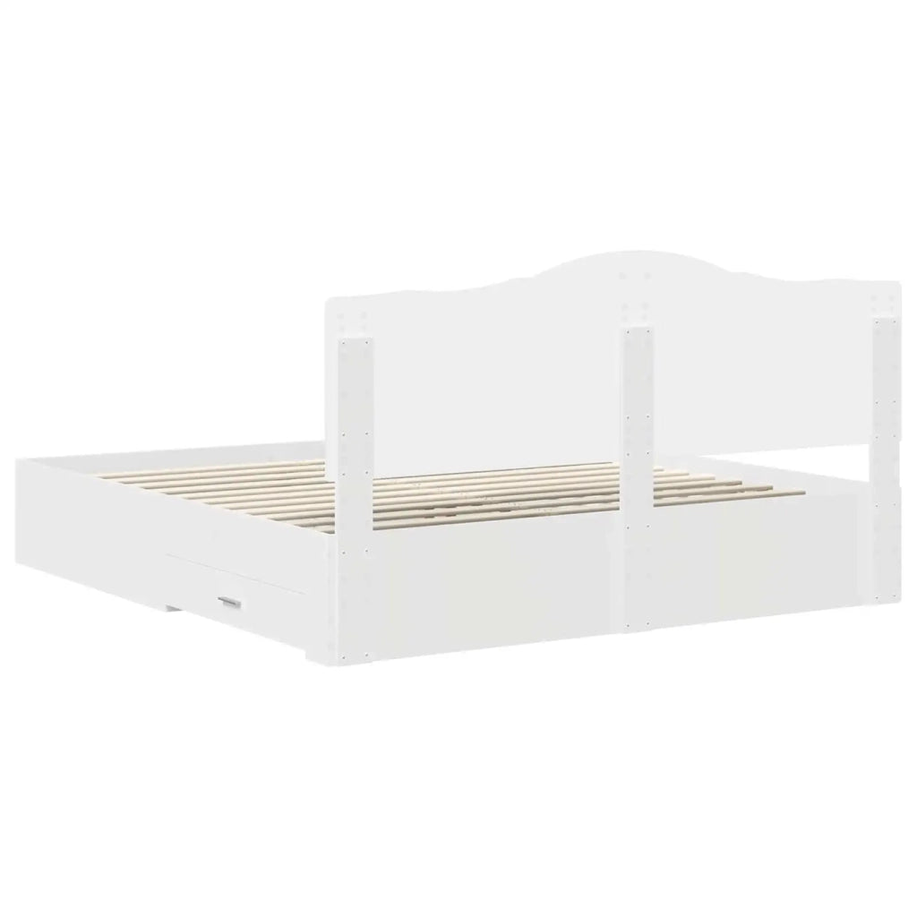 Struttura del letto Bianco 180 x 200 cm Legno multistrato
