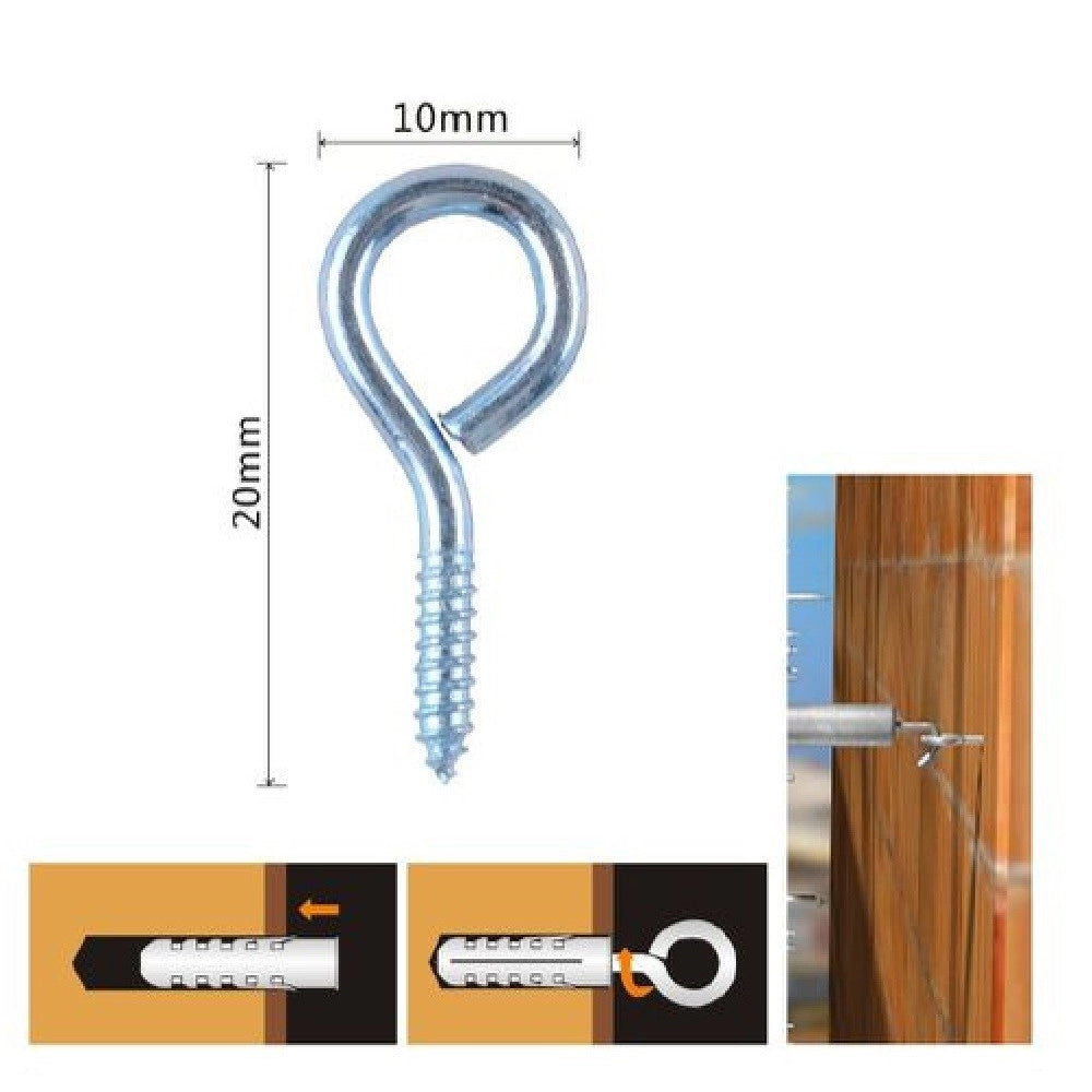 Trade Shop - Set 41pz Viti Vite A Occhiello Gancio Chiuso 10x20mm Filettatura Per Legno 90723 -