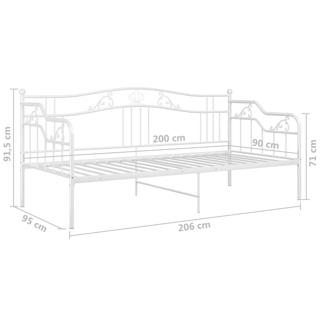 Telaio Divano letto | Sof¨¤ letto | Letto singolo Bianco in Metallo 90x200 cm