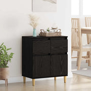 Credenza-Buffet-Armadio da cucina Rovere Nero 60 x 35 x 70 cm Legno multistrato 725470