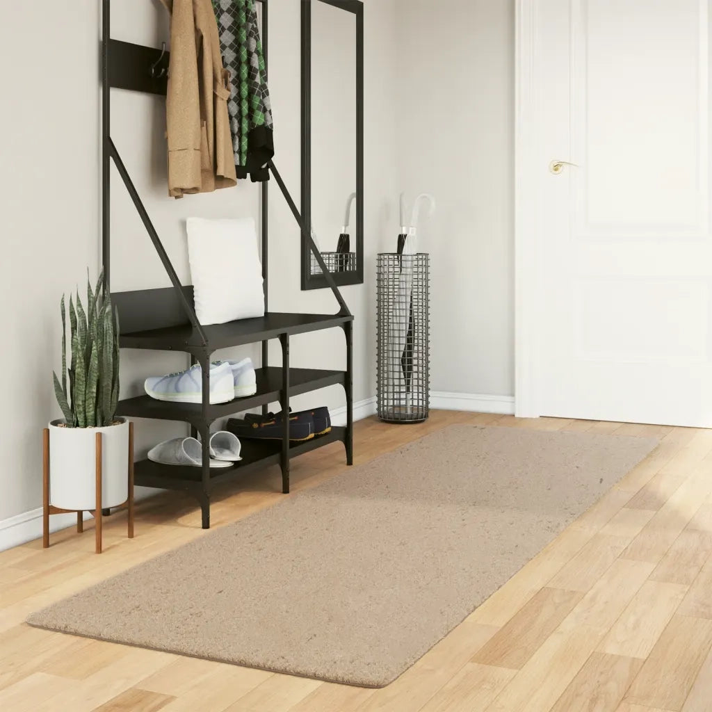 Tappeto del soggiorno | Tappeto a Pelo Corto HUARTE Morbido e Lavabile Sabbia 80x250 cm
