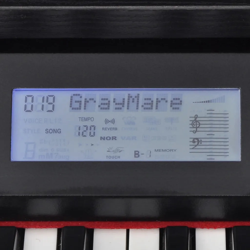 Pianoforte Digitale con 88 Tasti e Pedali in Melamina Nera