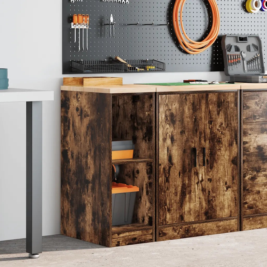 Armadietto da Garage in Rovere Affumicato 30x51x85 cm CFW1629741