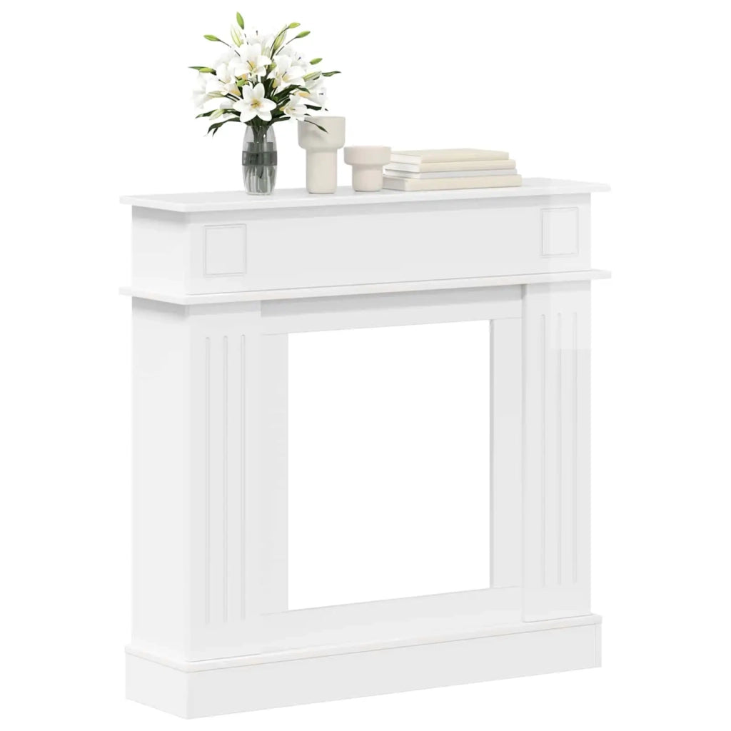 Cornice per camino Bianco Lucido 102 x 26 x 100 cm 8006646