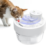 Fonte di acqua per gatti con sensore di movimento, alimentata da batterie 2200 mAh, fonte di acqua per gatti ultra silenziosa, 3 modalità