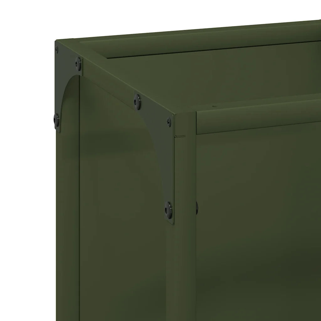 Rastrelliera per Legna da Ardere Verde Oliva 25x25x80 cm CFW9683983