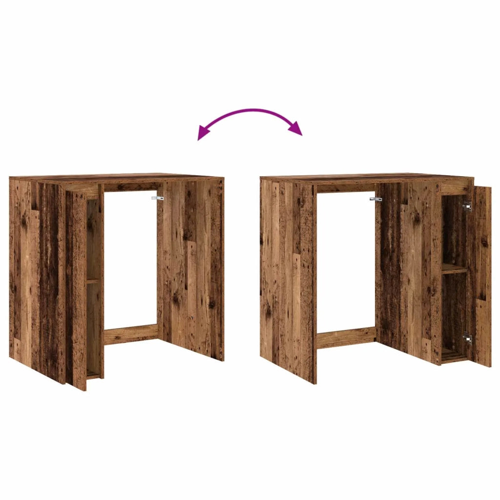 Mobiletto per lavatrice con porta Legno vecchio 87 x 60 x 89 cm 8006806