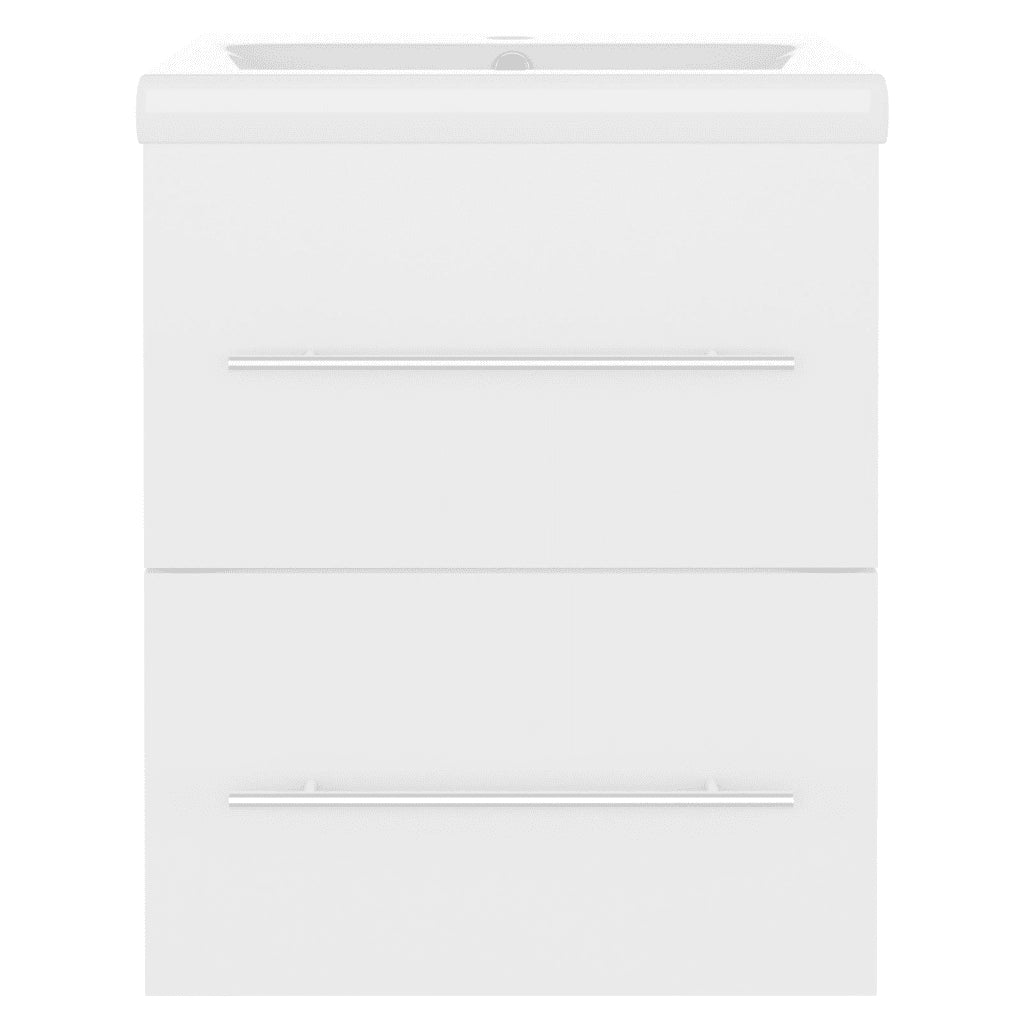Mobile Bagno con Lavabo Integrato Bianco in Legno Multistrato 3099032
